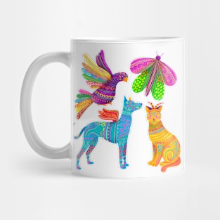 Alebrijes watercolor set dia de muertos Mug